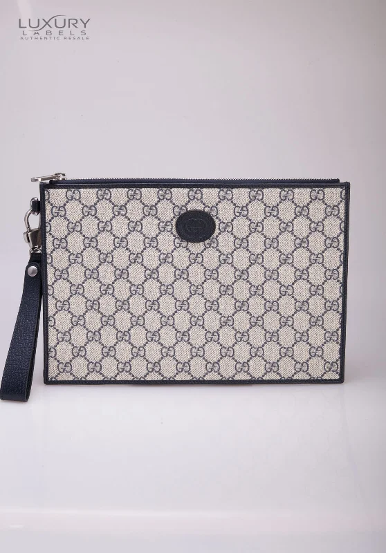 Gucci Pouch/Wristlet with Interlocking G (New)