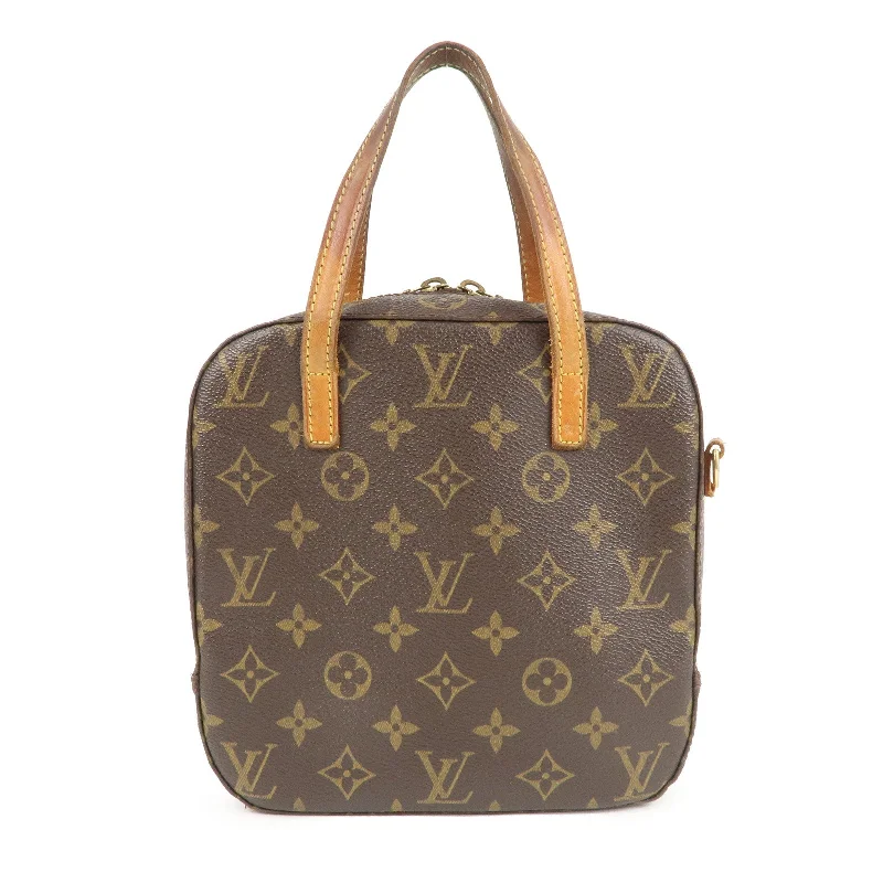 Louis Vuitton Monogram Spontini Hand Bag Brown M47500