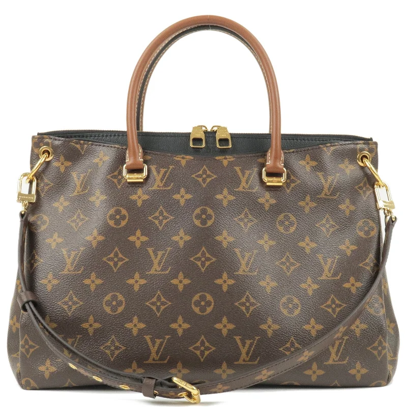 Louis Vuitton Monogram Pallas 2Way Hand Bag Noir M41064