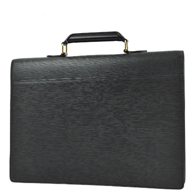 Louis Vuitton 2001 Black Epi Cerviet Ambassador Briefcase M54412