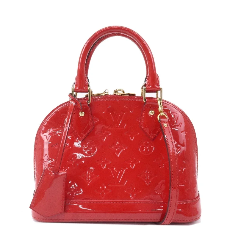 Louis Vuitton Monogram Vernis Alma BB 2Way Bag Red M91606