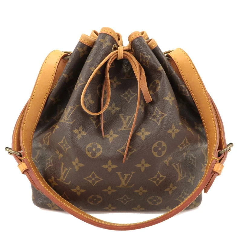 Louis Vuitton Monogram Petit Noe Shoulder Bag Brown M42226