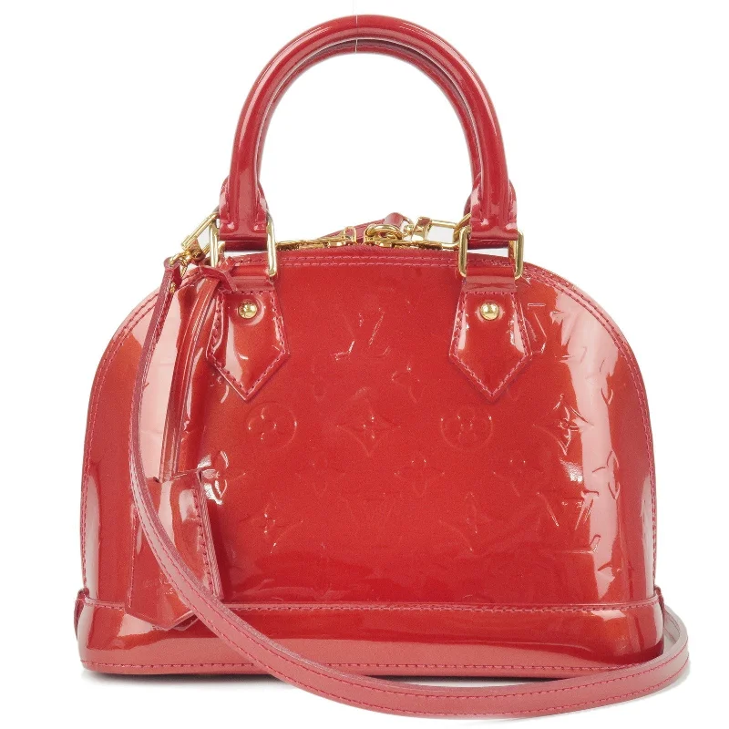 Louis Vuitton Monogram Vernis Alma BB 2Way Bag Red M91606