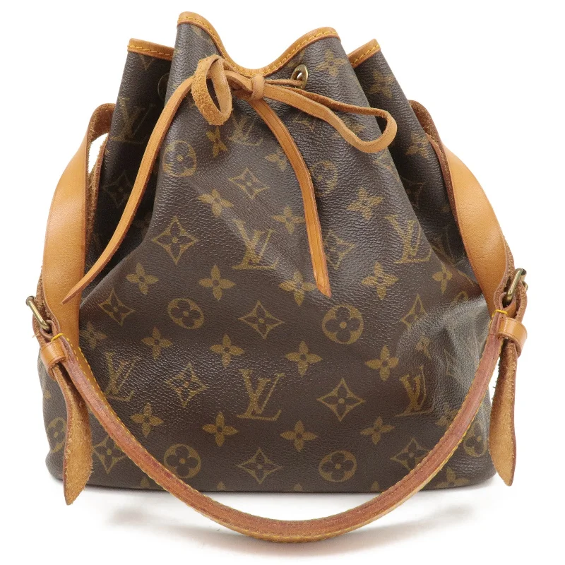 Louis Vuitton Monogram Petit Noe Shoulder Bag Brown M42226