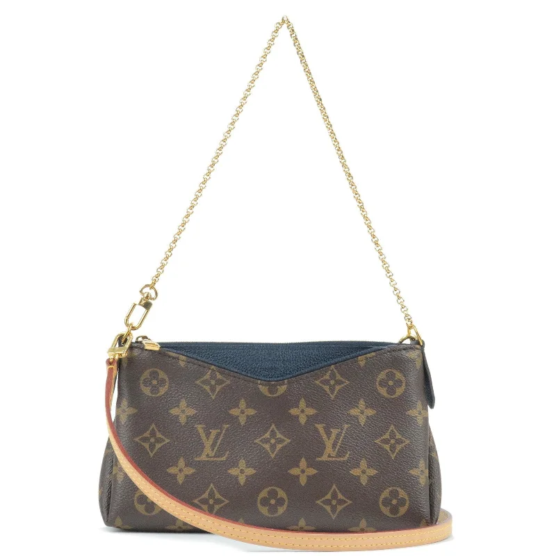 Louis Vuitton Monogram Pallas Clutch 2Way Bag Hand Bag M44058