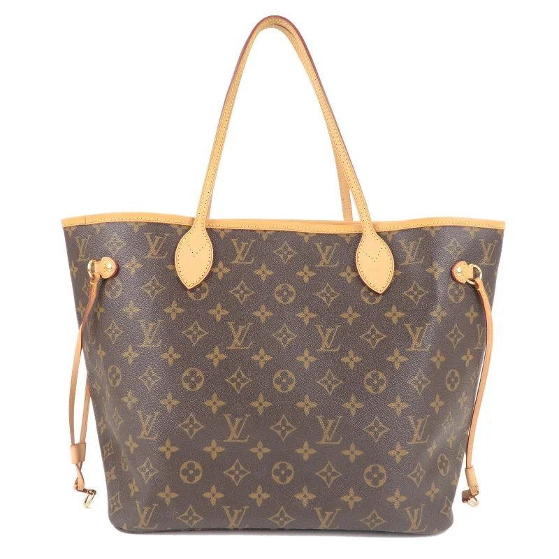 Louis Vuitton Monogram Neverfull MM Tote Bag Brown M40156