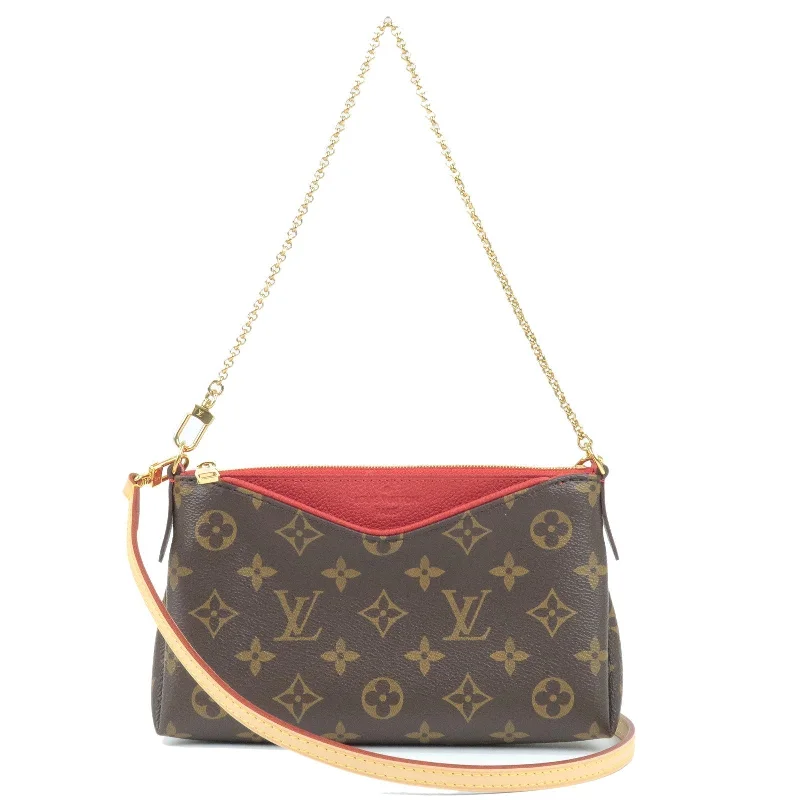 Louis Vuitton Monogram Pallas Clutch 2 Way Bag Cerise M41638