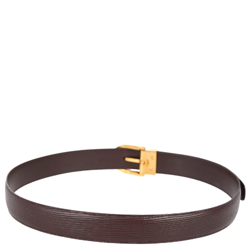 Louis Vuitton 2003 Brown Epi Ceinture Classic Belt #85/34 R15003 Small Good