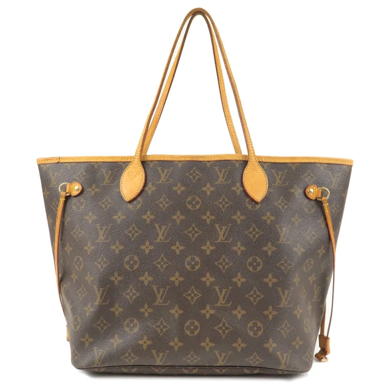 Louis Vuitton Monogram Neverfull MM Tote Bag Brown M40156