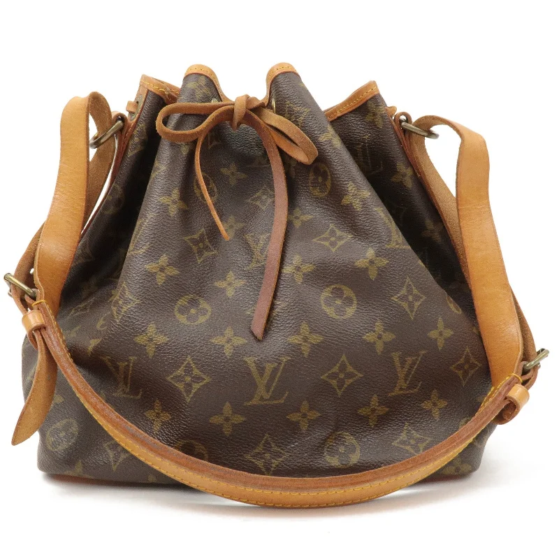 Louis Vuitton Monogram Petit Noe Shoulder Bag Brown M42226