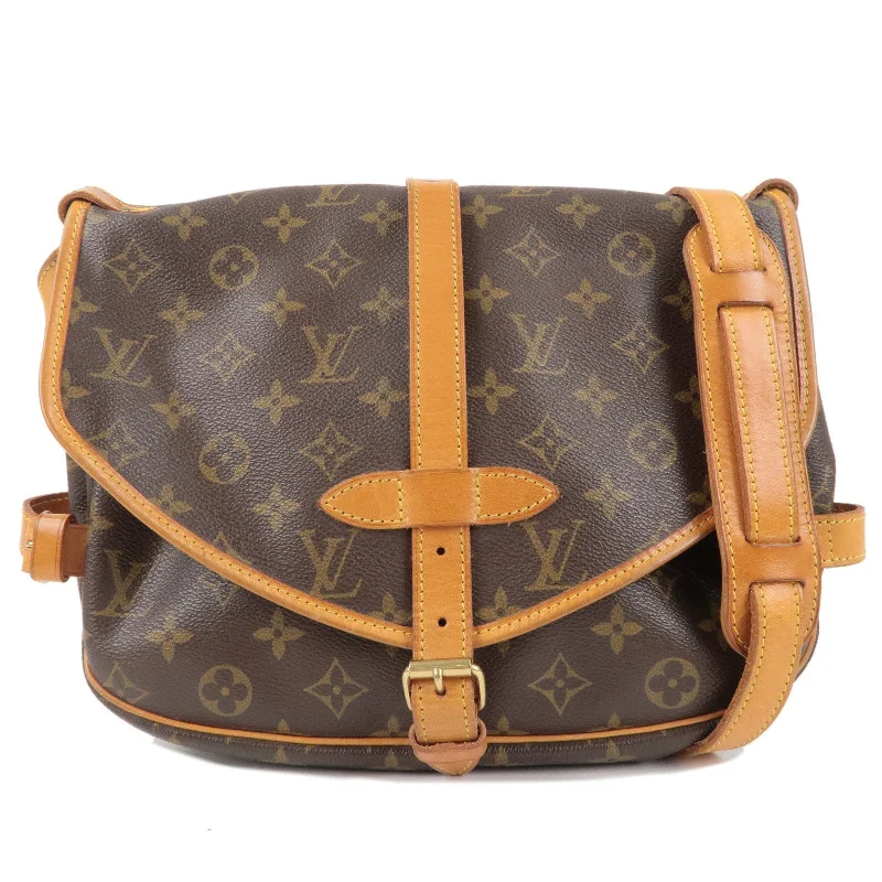 Louis Vuitton Monogram Saumur 30 Shoulder Bag Brown M42256