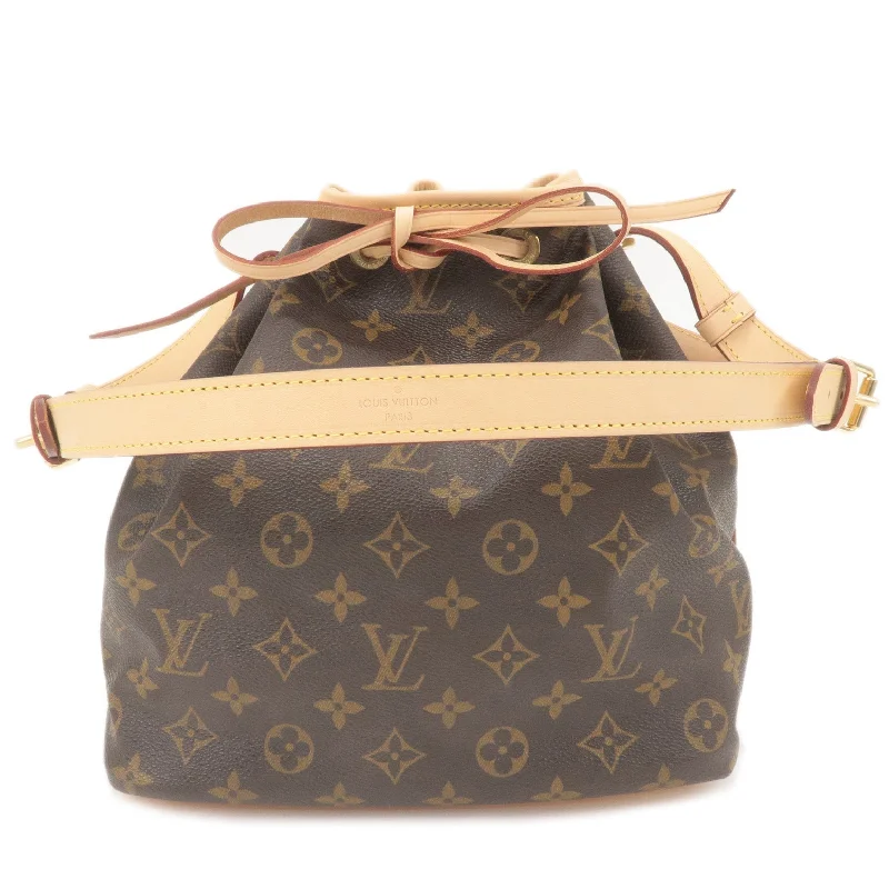 Louis Vuitton Monogram Petit Noe Shoulder Bag Brown M40818