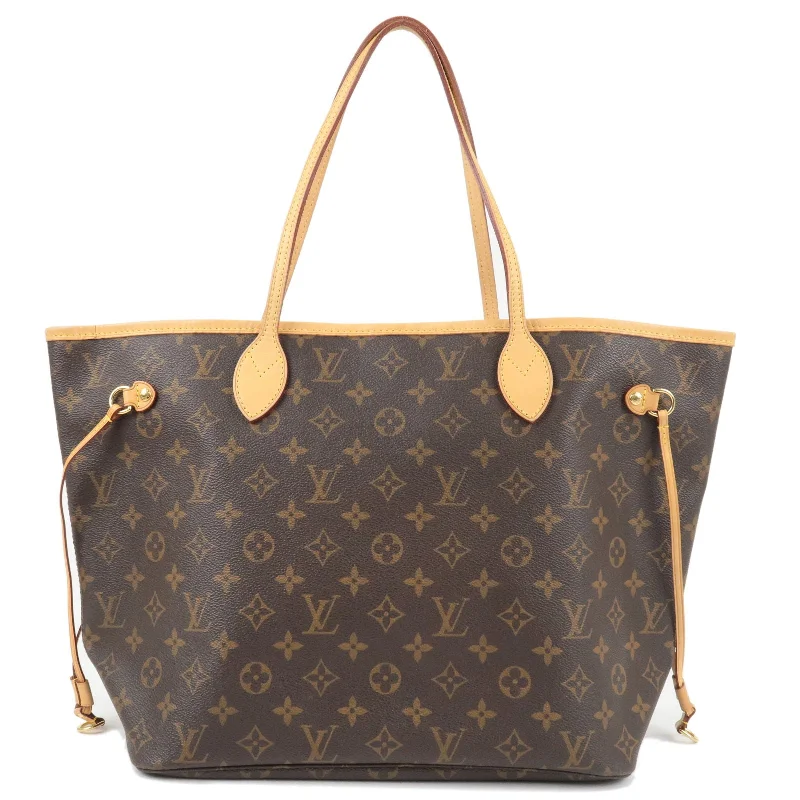 Louis Vuitton Monogram Neverfull MM Tote Bag Brown M40156