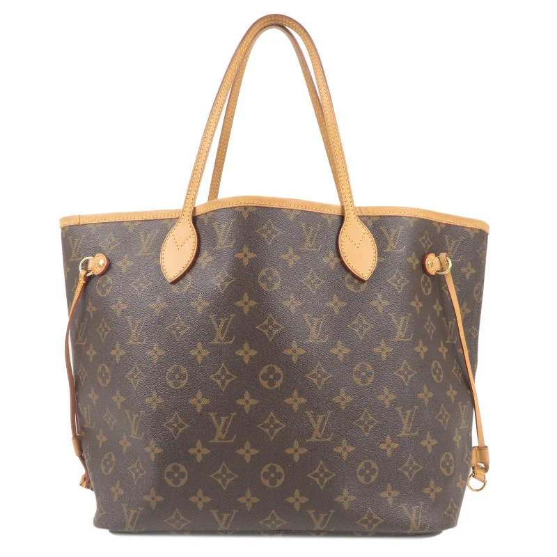 Louis Vuitton Monogram Neverfull MM Tote Bag Brown M40156