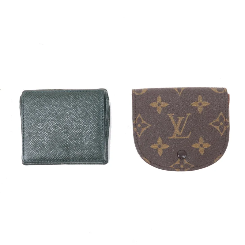 Louis Vuitton Monogram Taiga Set of 2 Coin Case M30384 M61970