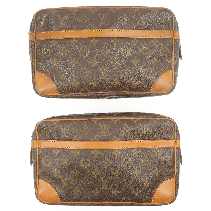 Set of 2 Louis Vuitton Monogram Compiegne 28 Pouch Bag M51845