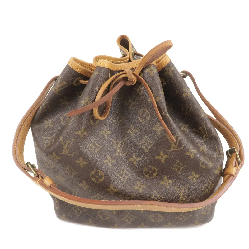 Louis Vuitton Monogram Petit Noe Shoulder Bag Brown M42226