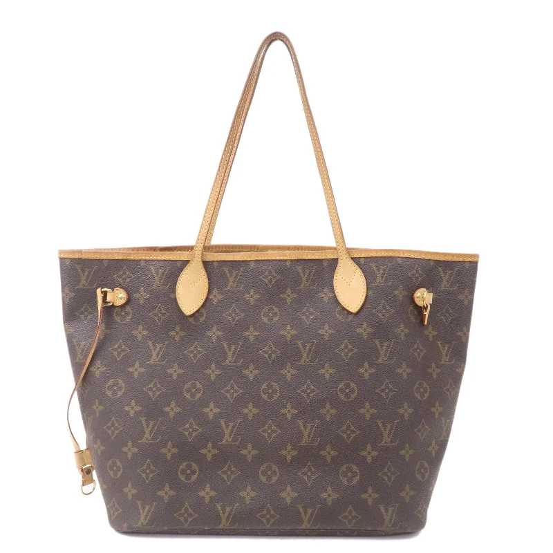 Louis Vuitton Monogram Neverfull MM Tote Bag Brown M40156