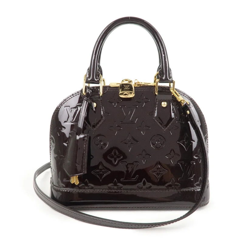 Louis Vuitton Monogram Vernis Alma BB 2Way Bag Amarante M91678