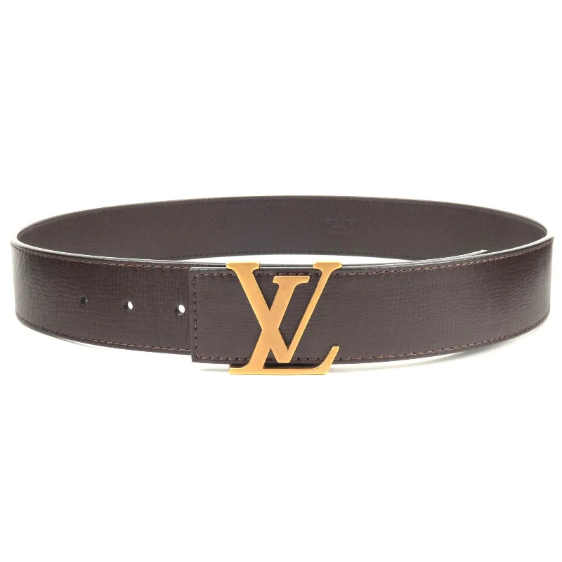 Louis Vuitton Utah Saint Tulle Initial Belt 85/34 Brown N6902