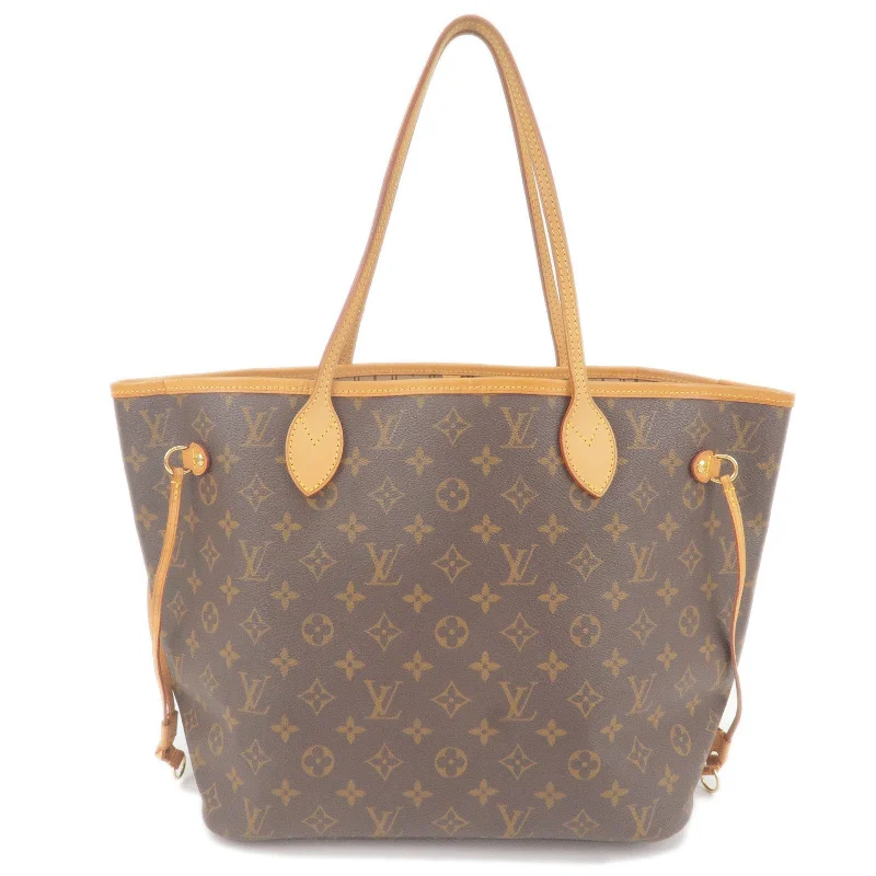 Louis Vuitton Monogram Neverfull MM Tote Bag Brown M40156