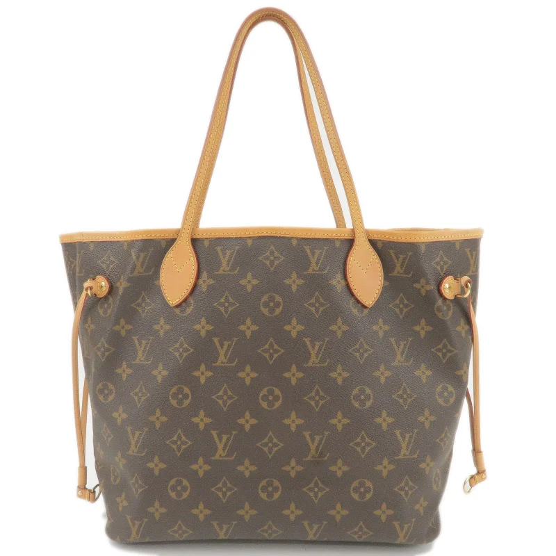 Louis Vuitton Monogram Neverfull MM Tote Bag Brown M40156