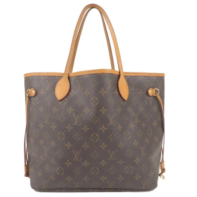 Louis Vuitton Monogram Neverfull MM Tote Bag Brown M40156