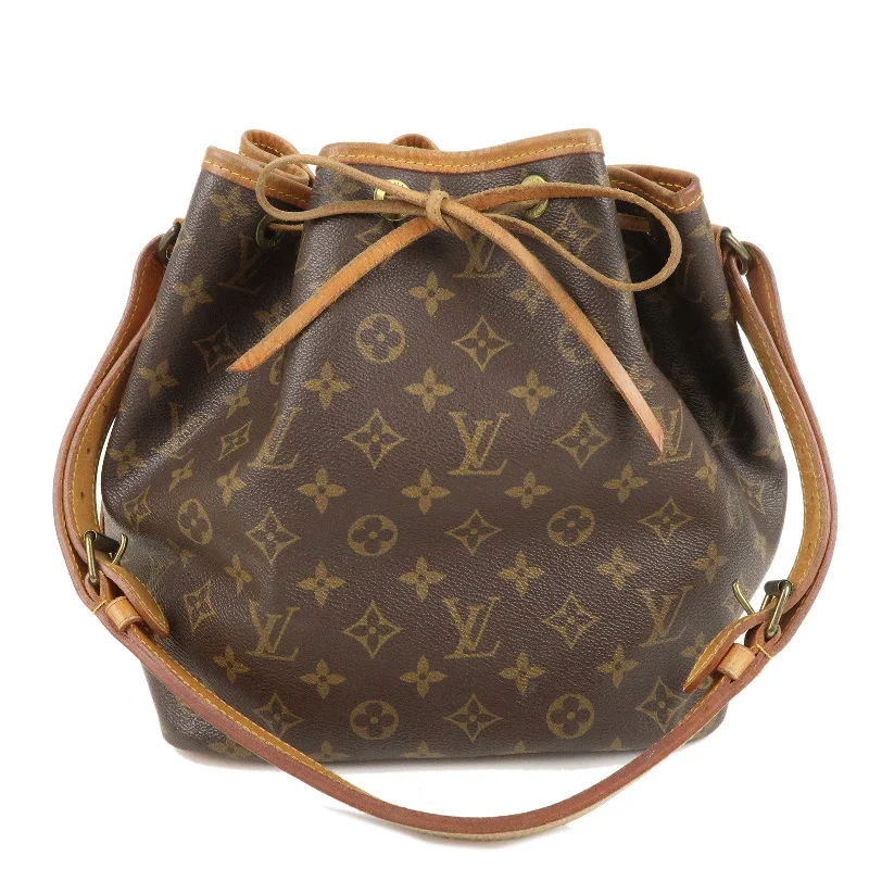 Louis Vuitton Monogram Petit Noe Shoulder Bag Brown M42226