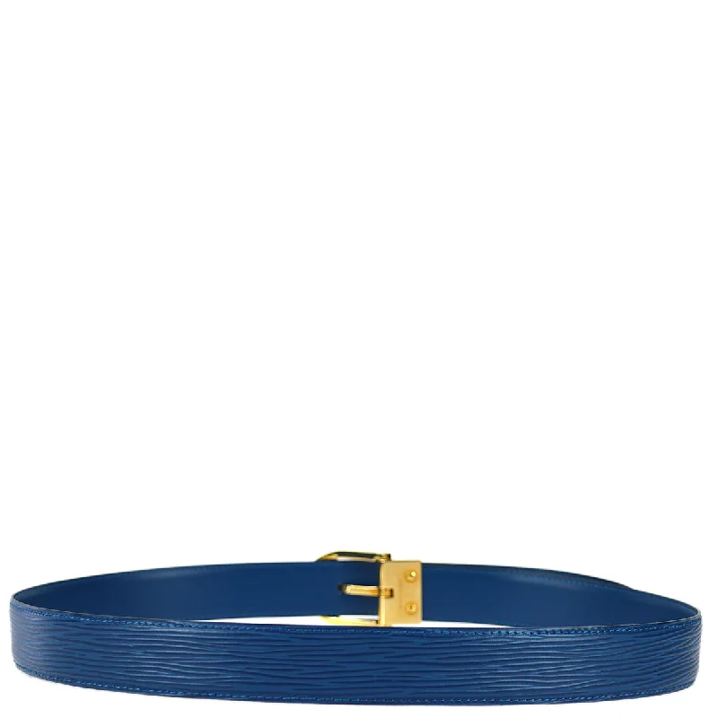 Louis Vuitton 1997 Blue Epi Ceinture Classic Buckle Belt #110/44