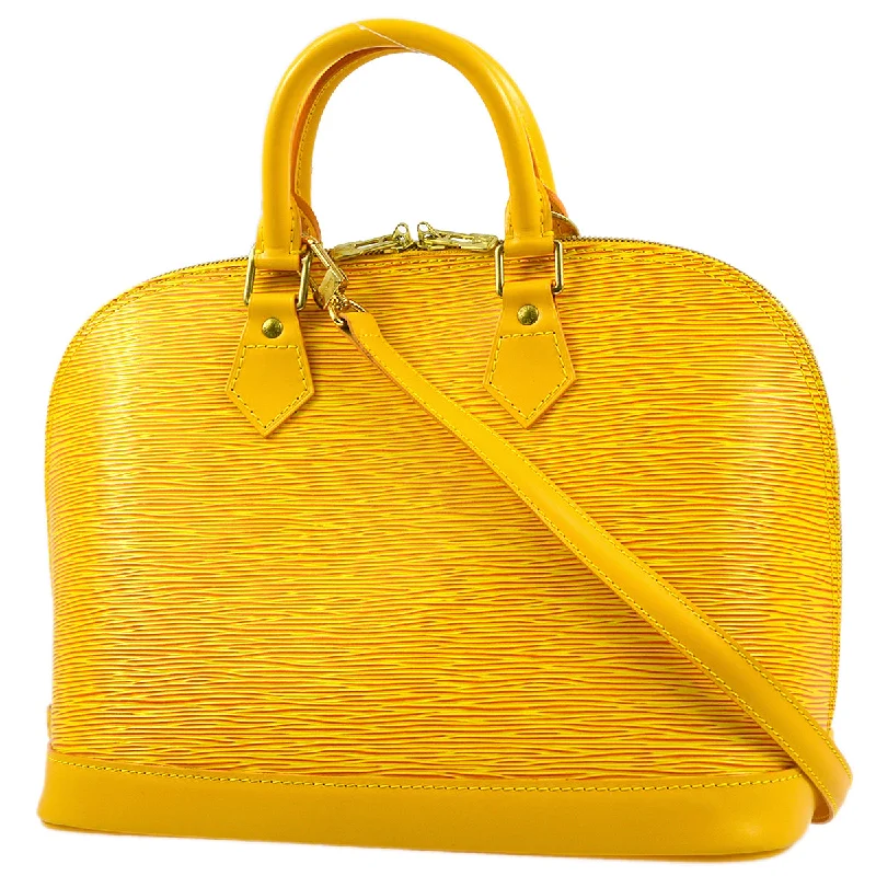 Louis Vuitton 1996 Yellow Alma Handbag Epi M52149