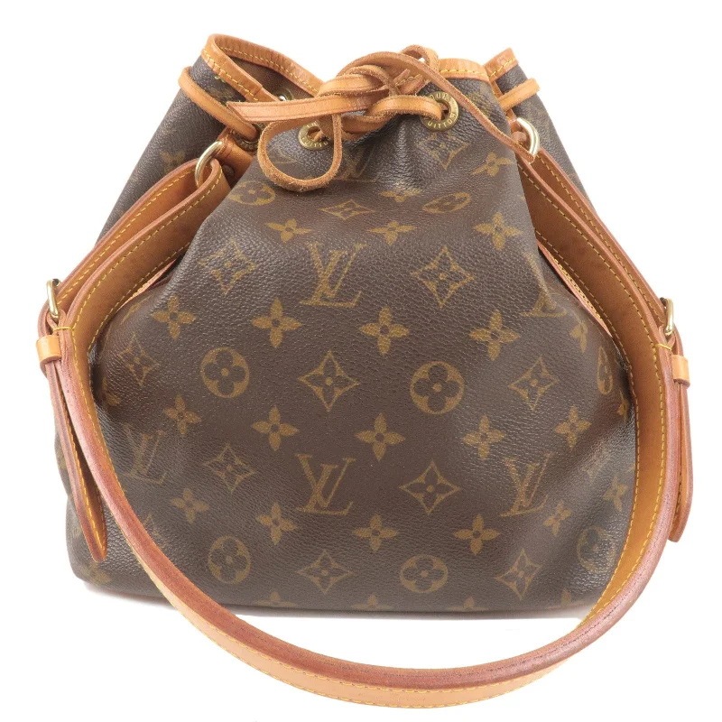 Louis Vuitton Monogram Petit Noe Shoulder Bag Brown M42226