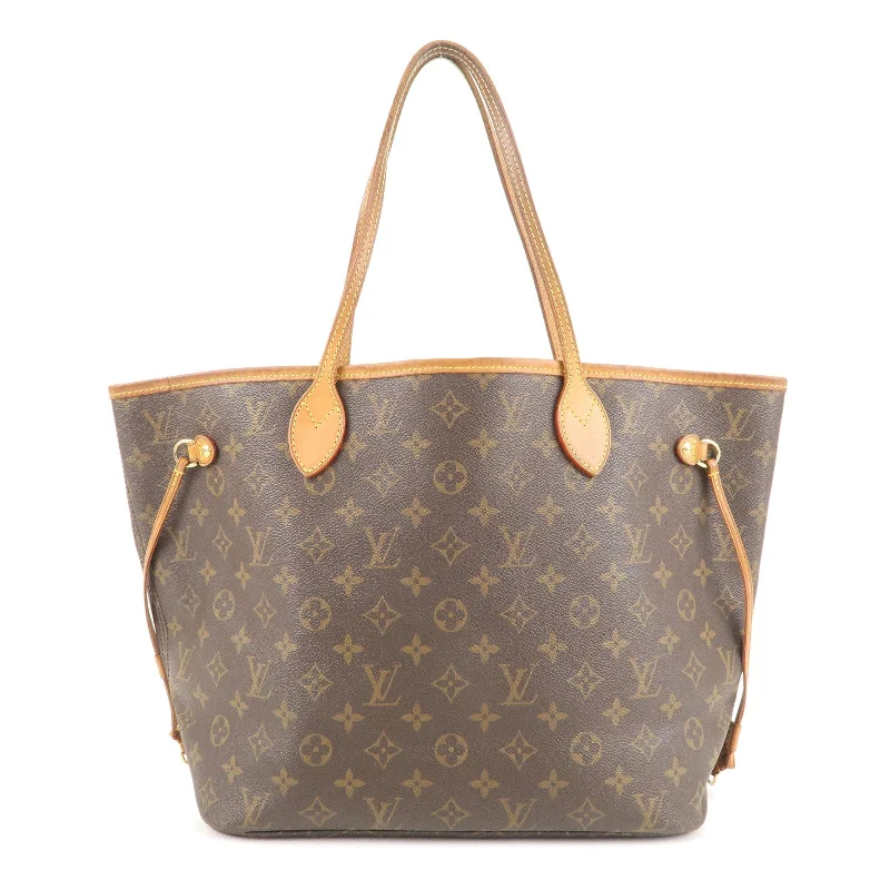 Louis Vuitton Monogram Neverfull MM Tote Bag Brown M40156