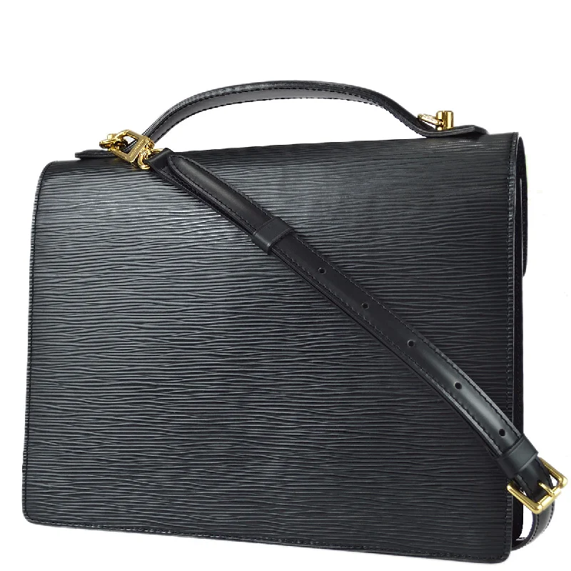 Louis Vuitton 2003 Black Epi Monceau 28 M52122